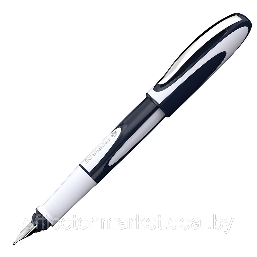 Ручка перьевая "Schneider Ray", M, темно-синий, светло-серый, патрон синий - фото 1 - id-p208049970