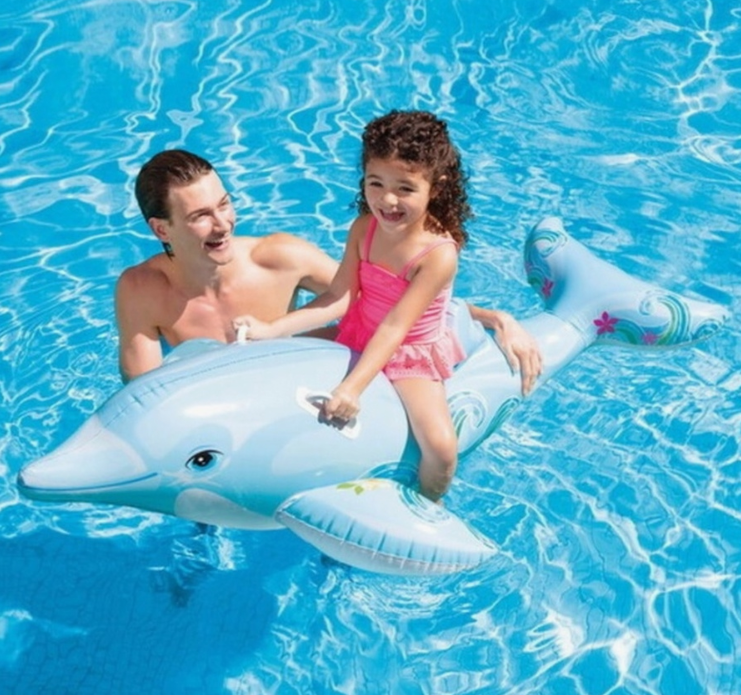 Надувная игрушка для бассейна Дельфин Intex 58535 , надувной матрас 175х66 см