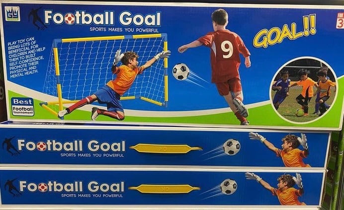 Детские футбольные ворота игровые + мяч + насос,переносные набор для детей 93х49х64 см