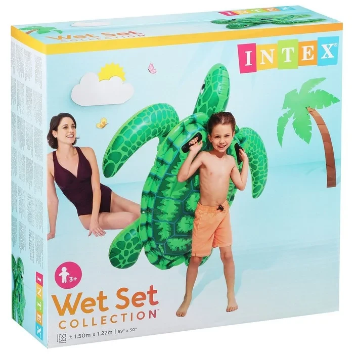 Надувная игрушка- плот для бассейна Черепаха Intex 57524 , надувной матрас 150х127 см - фото 3 - id-p208052058