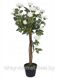 Искусственное дерево роза в кашпо для декора интерьера 105 см