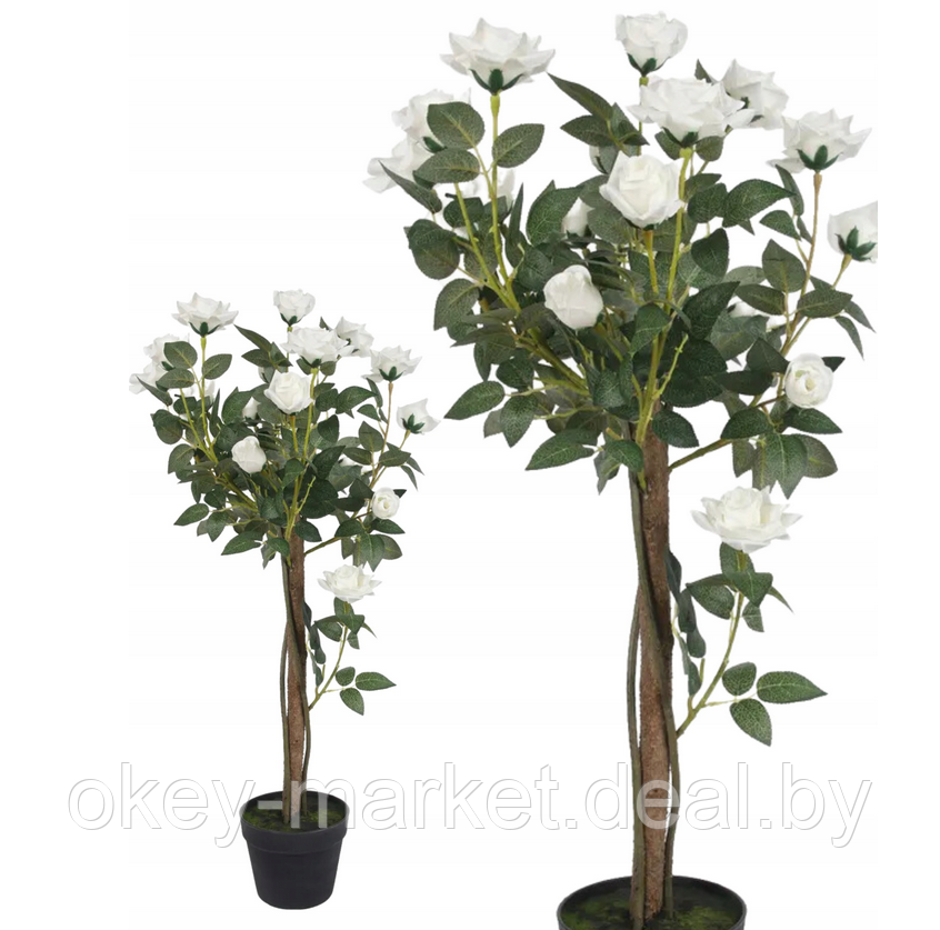 Искусственное дерево роза в кашпо для декора интерьера 105 см - фото 5 - id-p208052077