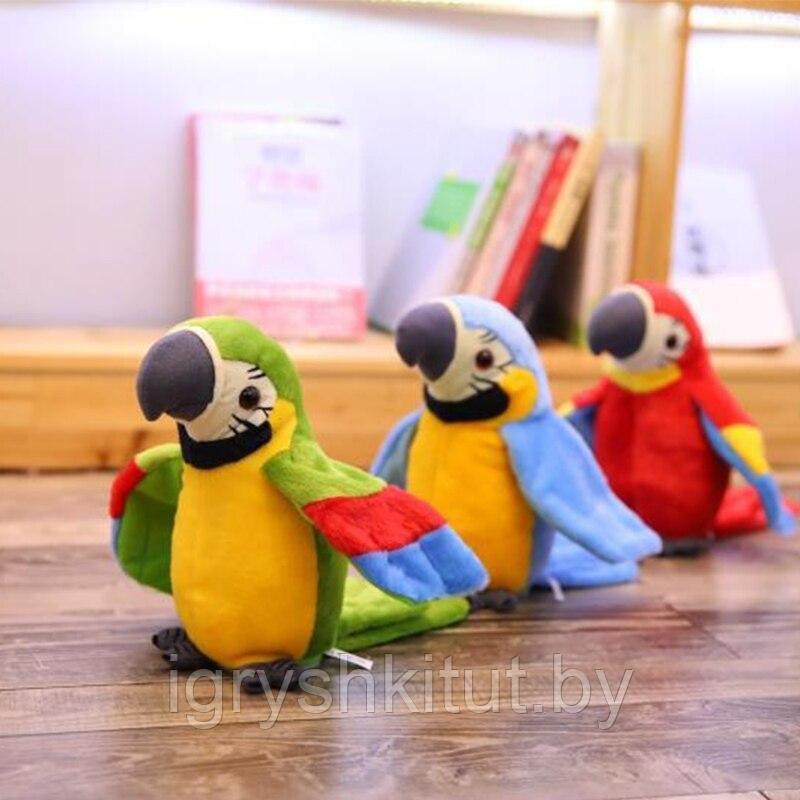Мягкая игрушка-повторяшка Попугай, разные цвета - фото 5 - id-p208052255