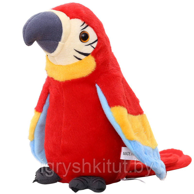 Мягкая игрушка-повторяшка Попугай, разные цвета - фото 3 - id-p208052255