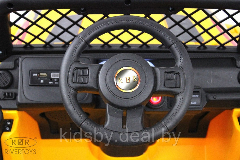 Детский электромобиль RiverToys O999OO (желтый) Jeep - фото 5 - id-p207919715