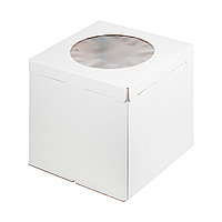 Коробка для торта с окошком белая (Беларусь, 360х360х360 мм) 020500