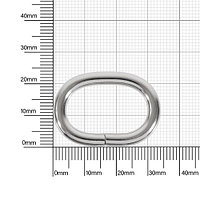 Кольцо овальное 24,5х15,8мм (4,8мм) никель роллинг (1075(25)) D