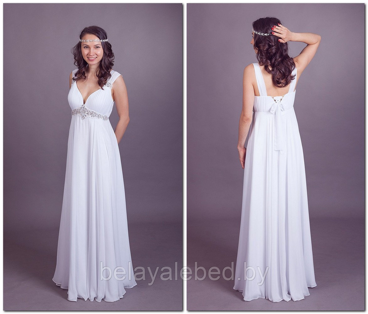 Свадебное платье "Виолетта" в греческом стиле, для беременных, 42-44-46 размер - фото 2 - id-p124991685