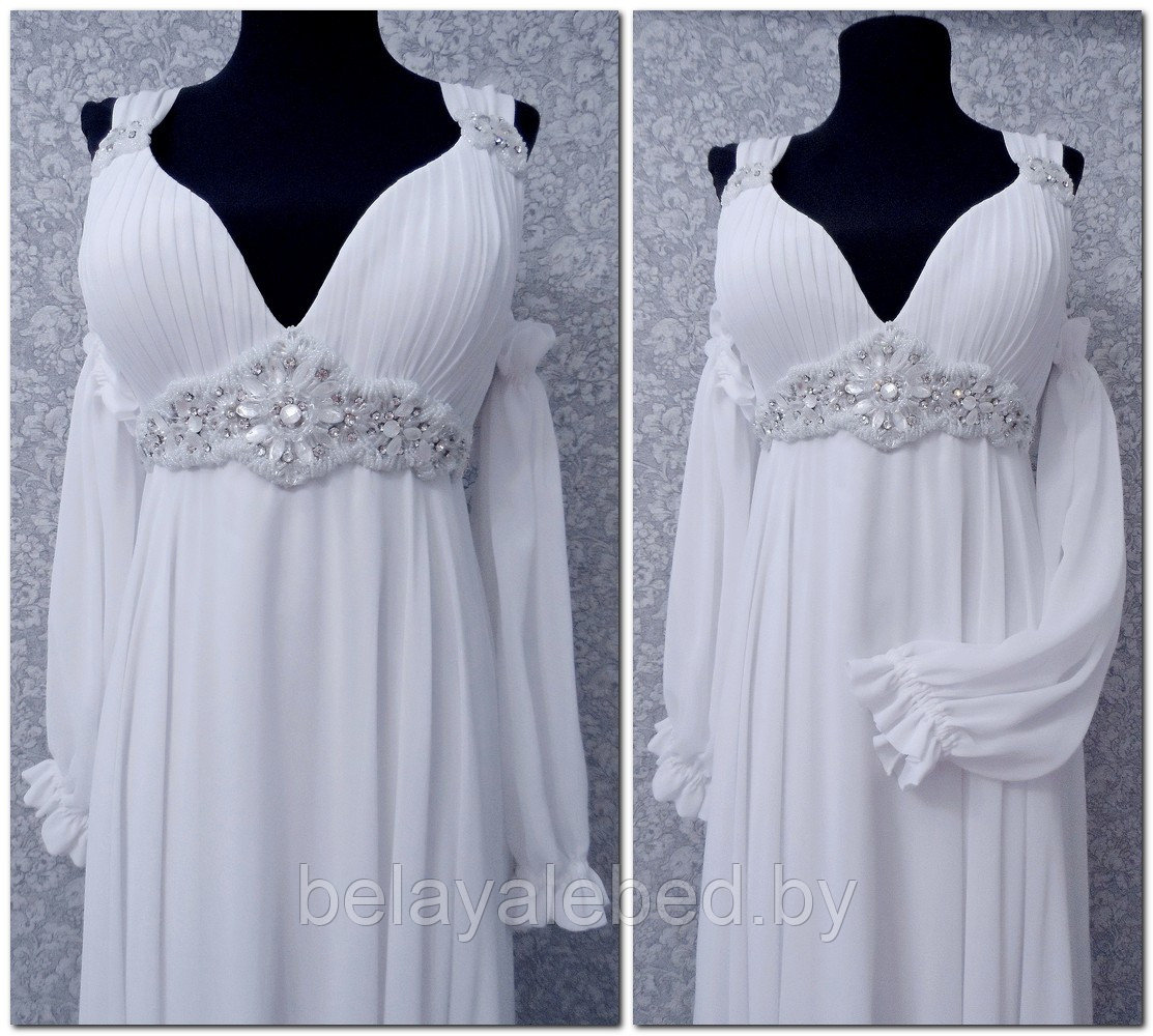 Свадебное платье "Виолетта" в греческом стиле, для беременных, 42-44-46 размер - фото 10 - id-p124991685