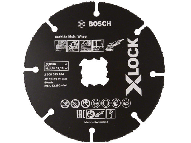 Круг отрезной 125х1.0x22.2 мм для дерева X-LOCK Carbide Multi Wheel BOSCH (подходит для всех типов УШМ) - фото 1 - id-p208059768