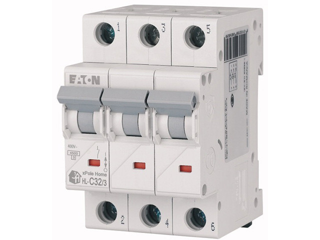 Автоматич. выключатель Eaton HL-C32/3, 3P, 32A, тип C, 4.5кA, 3M - фото 1 - id-p208059908