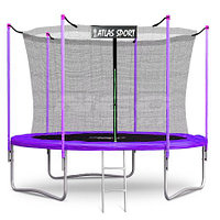 Батут Atlas Sport 374 см (12ft) с внутренней сеткой и лестницей PURPLE