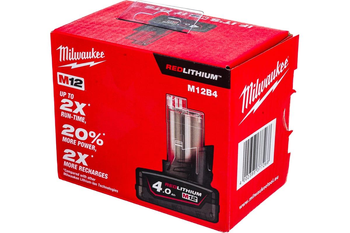 Milwaukee M12B4 Аккумулятор 12В (4.0Ah, Li-On) 4932430065 - фото 5 - id-p208080682