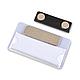 Пластиковый бейдж с окном серебро 70х40 мм на магните, фото 9