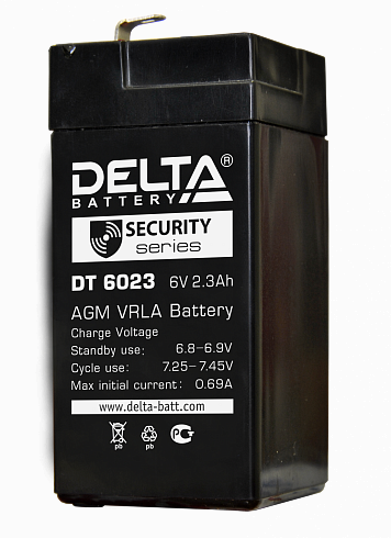 2.3 Ah Аккумуляторная батарея DELTA DT 6023 (44х47х101) - фото 1 - id-p208081095