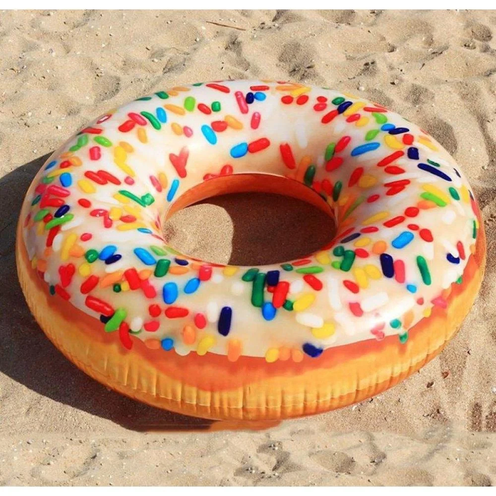Надувной круг Пончик с присыпкой Inteх 56263 для бассейна, диаметр 99 см - фото 2 - id-p208085419