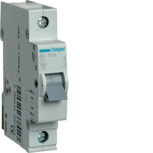 Hager MCN 1P 0,5A, тип С, 6kA, 1М Автоматический выключатель - фото 1 - id-p201282108