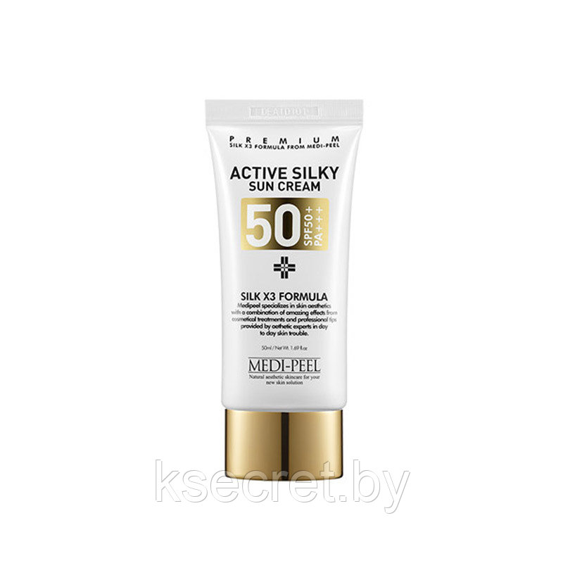 Солнцезащитный крем MEDI-PEEL Active Silky Sun Cream SPF50+ PA+++ 50 мл - фото 1 - id-p208087714