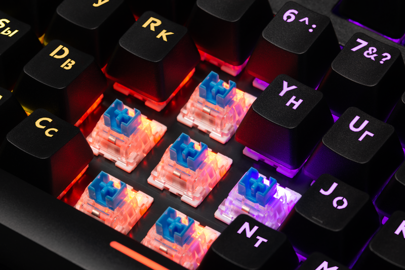Проводная механическая клавиатура Defender Blitz, черная, 87 клавиш, Rainbow подсветка, Outemu Blue - фото 7 - id-p208087893