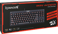 Проводная механическая клавиатура Redragon Dark Avenger 2, чёрная, 87 клавиш, RGB подсветка, Outemu Blue