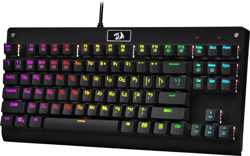 Проводная механическая клавиатура Redragon Dark Avenger 2, чёрная, 87 клавиш, RGB подсветка, Outemu Blue - фото 9 - id-p208091874