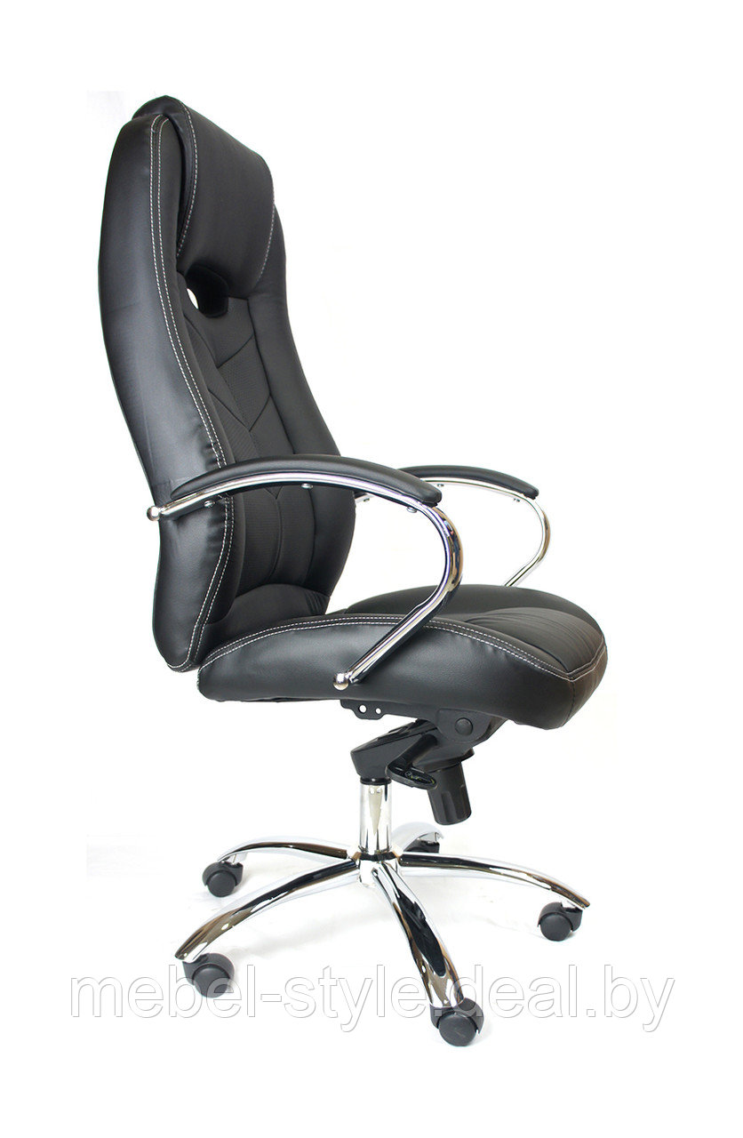 Кресло ДРИФТ в коже ECO, стул DRIFT хром коричневый, кремовый, черный. серый - фото 4 - id-p1809913