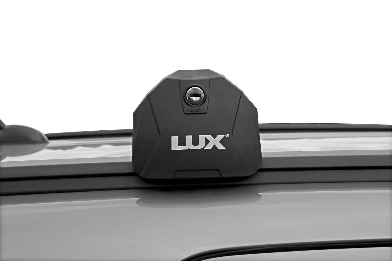 Багажная система LUX SCOUT для Geely Atlas с 2017г.- (интегрированные рейлинги) аэро дуга - фото 3 - id-p208093030