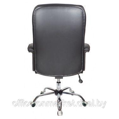 Кресло для руководителя "Бюрократ T-9908AXSN-AB", кожа, хром, черный - фото 4 - id-p208093675