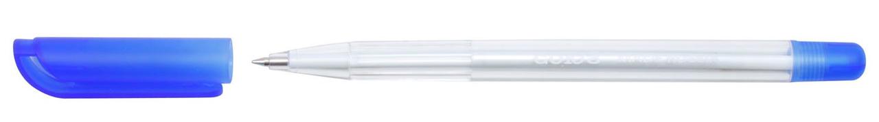 Ручка шариковая Vesta корпус прозрачный, стержень синий - фото 1 - id-p208093567