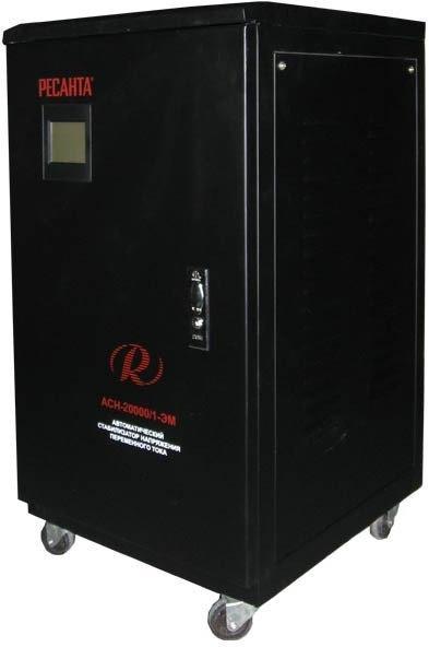 Стабилизатор напряжения Ресанта АСН-30000/1-ЭМ электронный однофазный черный - фото 1 - id-p208083042
