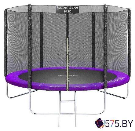 Батут Atlas Sport 252 см - 8ft Basic (с лестницей, внешняя сетка, сливовый), фото 2