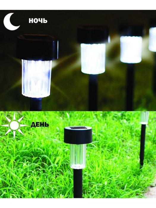 Светильник на солнечной батарее уличный садовый с датчиком движения беспроводной фонарь для сада 12шт - фото 9 - id-p208103972