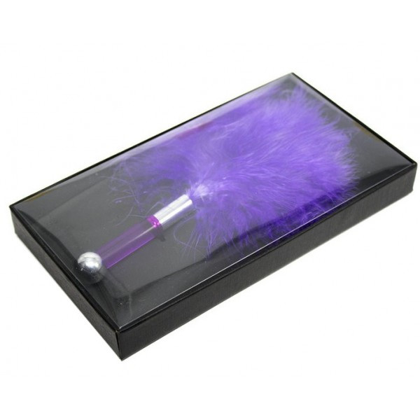 Фиолетовый перьевой тиклер 15 см - фото 4 - id-p208106495