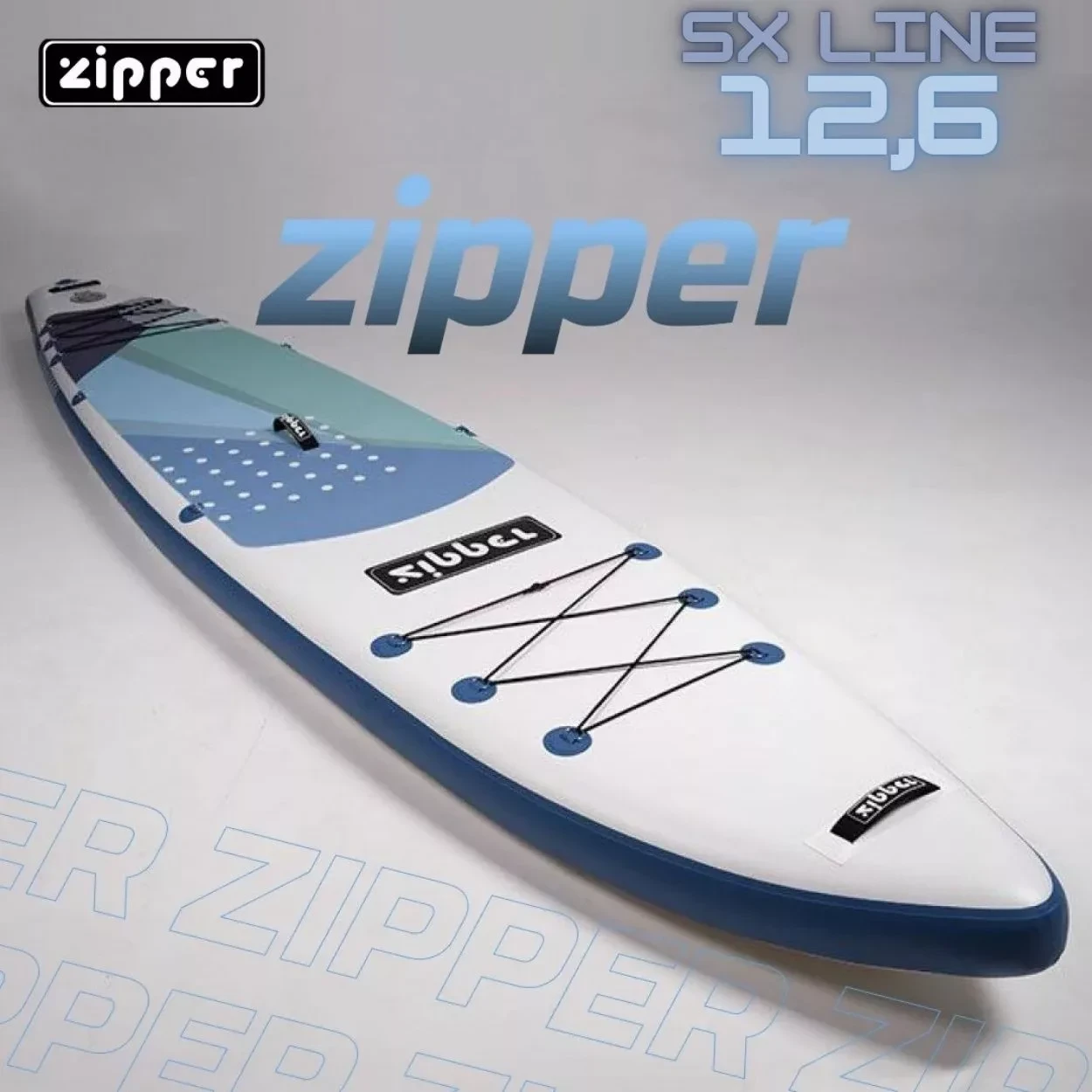 Доска SUP Board надувная (Сап Борд) Zipper Sx Line 12,6' (384см) Touring Blue - фото 1 - id-p172173607
