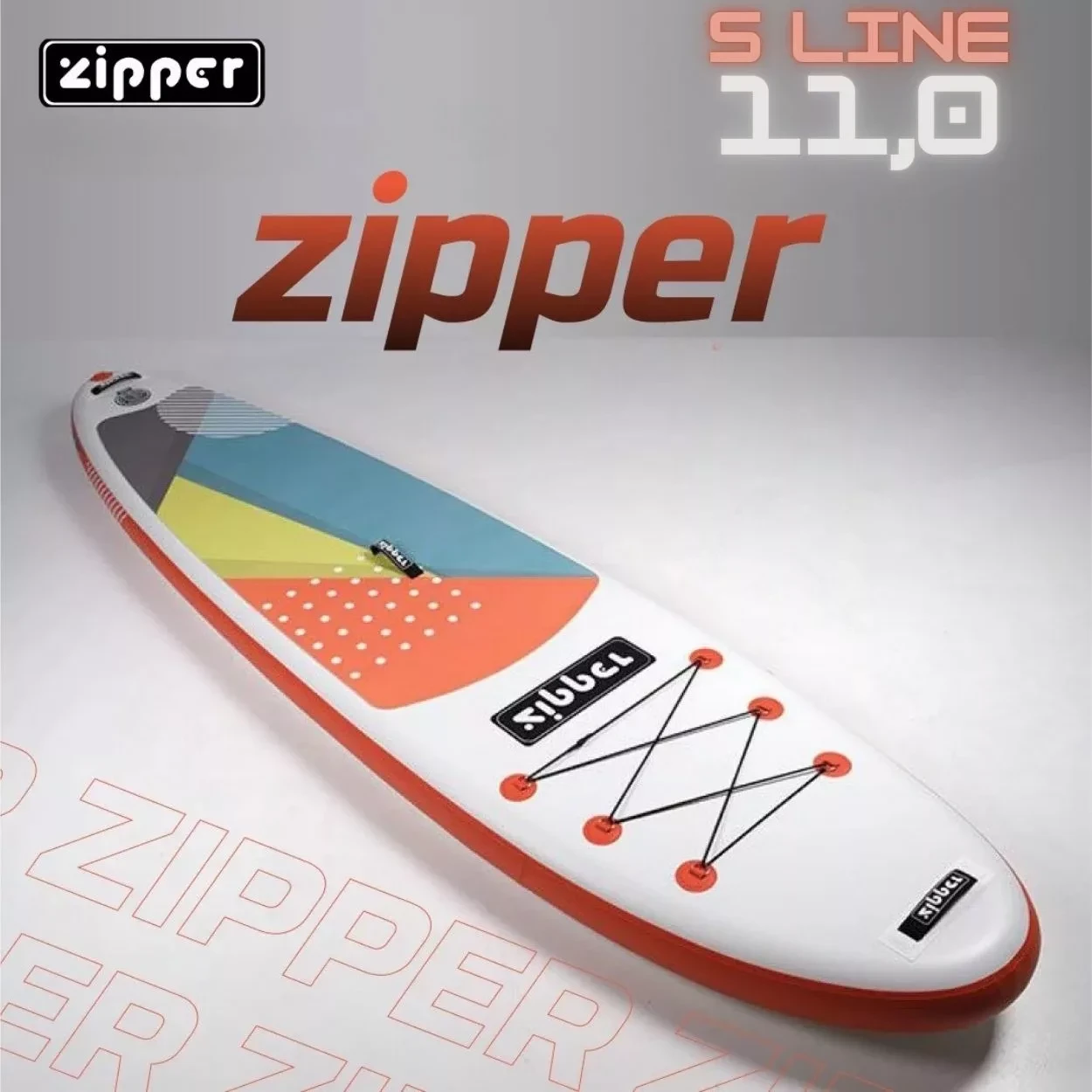 Доска SUP Board надувная (Сап Борд) Zipper S Line 11' (335см) Orange - фото 1 - id-p172173602