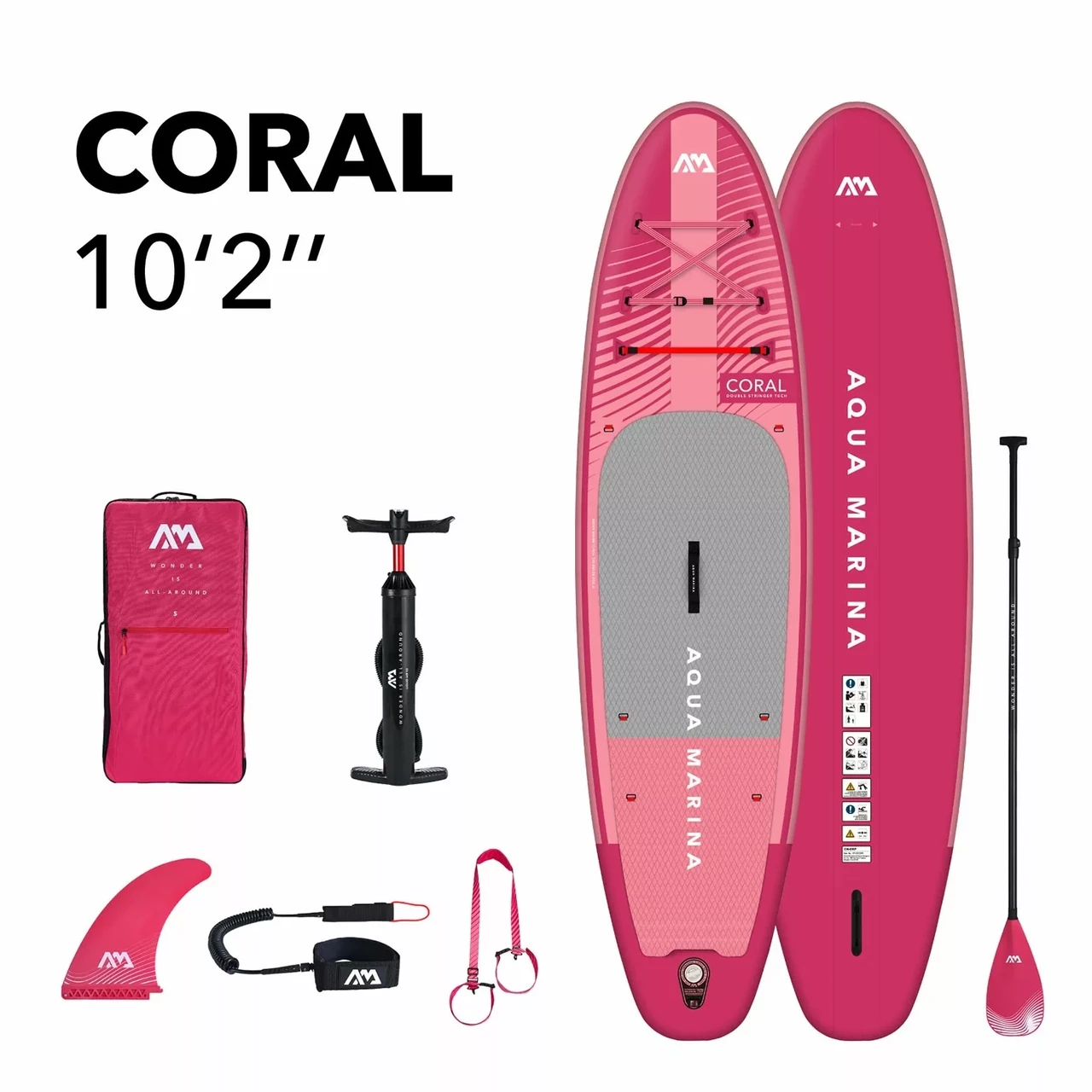 Доска SUP Board надувная (Сап Борд) Aqua Marina Coral Raspberry 10.2 (310см) - фото 1 - id-p146720563