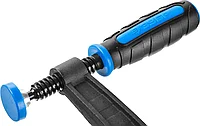 Струбцина ЗУБР Профессионал , тип F , двухкомпонентная ручка, стальная закаленная рейка, 50х200мм
