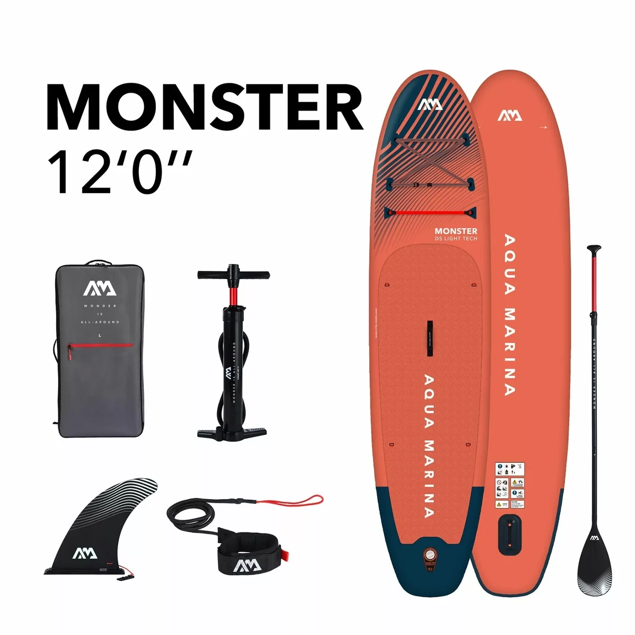 Доска SUP Board надувная (Сап Борд) Aqua Marina Monster 12.0 (366см) - фото 1 - id-p146820167