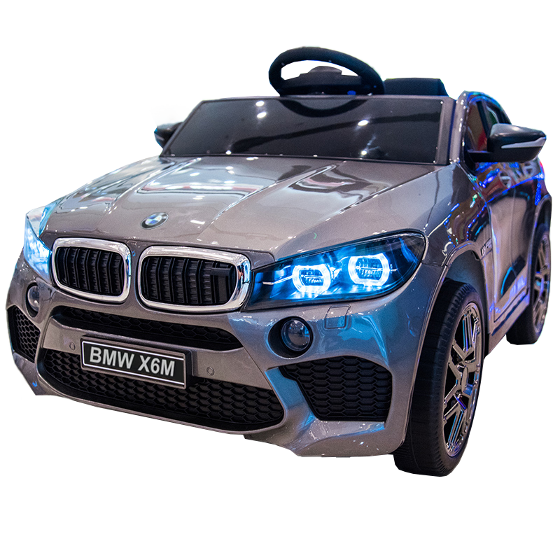 Детский электромобиль Electric toys BMW X6M LUX 4X4 серый автокраска