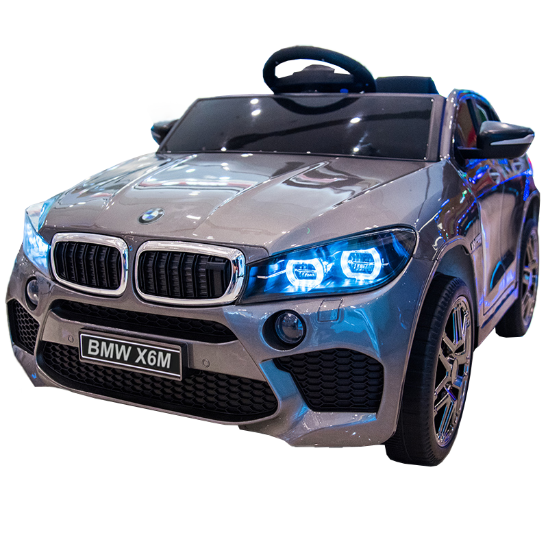 Детский электромобиль Electric toys BMW X6M LUX 4X4 серый автокраска - фото 1 - id-p167547821