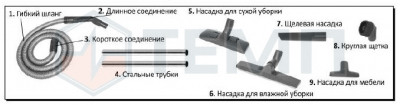 TVC 15 Пылеводосос ТЕМП 15 л нерж. 220V 1200W - фото 2 - id-p208114395