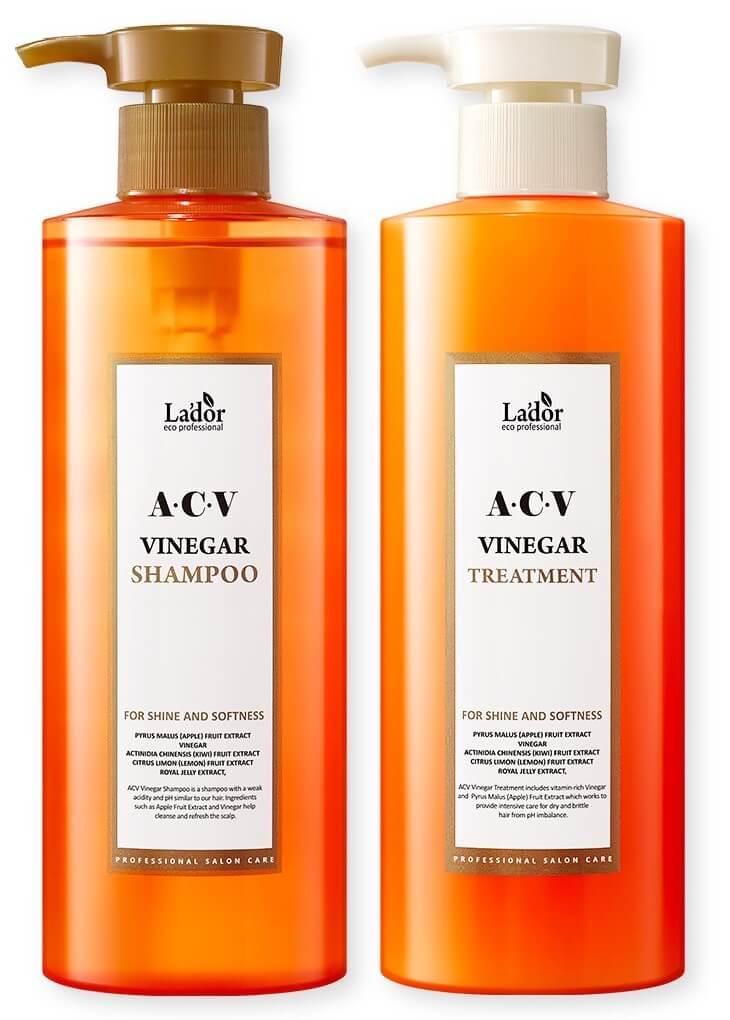 La'dor Набор шампунь и маска для волос с яблочным уксусом ACV Vinegar Shampoo Treatment, 430мл+430мл(150+150)