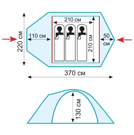 Туристическая палатка Tramp Lair 3 V2 - фото 2 - id-p178774037