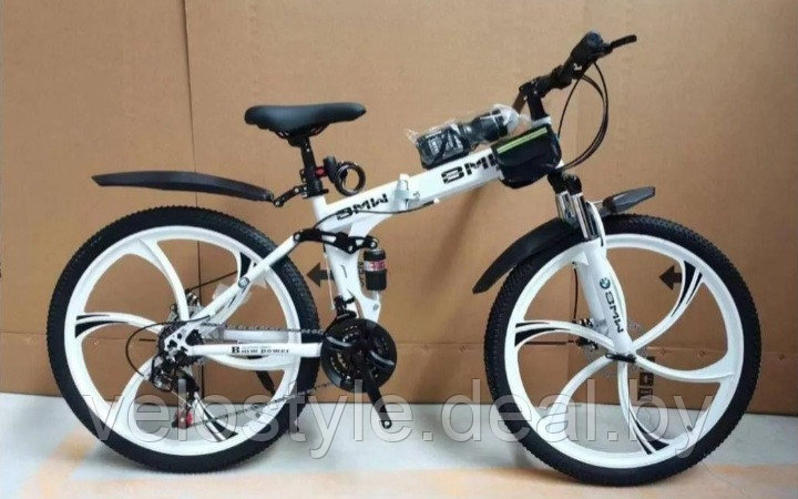 Велосипед складной Bmw колёса 26 на литых дисках - фото 2 - id-p205278710