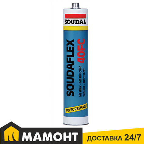 Клей-герметик полиуретановый Soudal Soudaflex 40FC белый, 300 мл, фото 2