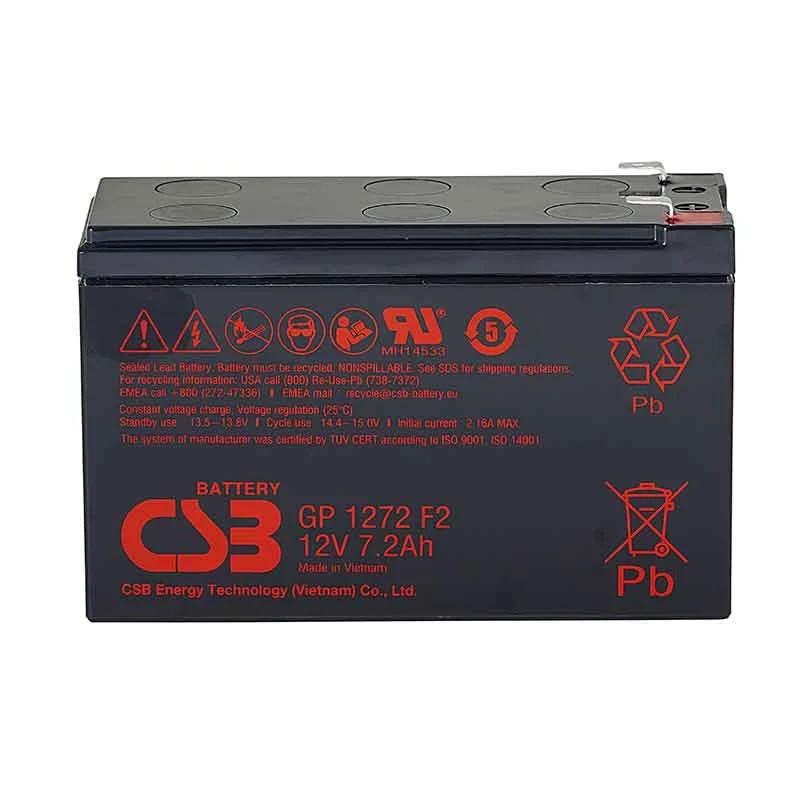 7.2 Ah Аккумулятор для ИБП CSB GP 1272 F2
