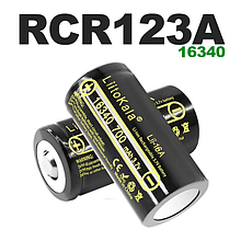 Аккумуляторы 16340 (размер батареки CR123)