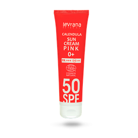 Солнцезащитный крем для лица и тела «Календула» SPF 50 Pink 0+, Levrana, 100 мл