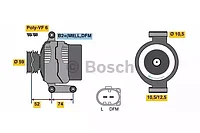 Генератор BOSH 210421 (0125711059) CA1928IR