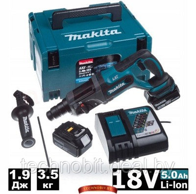 Аккумуляторный перфоратор Makita DHR241RTJ (2 акк. 18V, 5.0 Ач, кейс MakPac) - фото 1 - id-p208140339